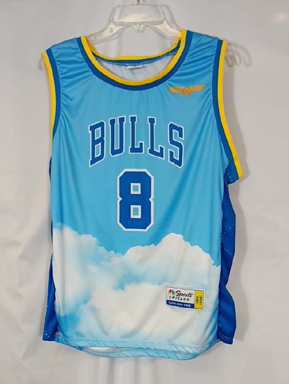 EUC Chicago Bulls Zach Lavine Sports Chicago Player Jersey Series Mens Sz Large